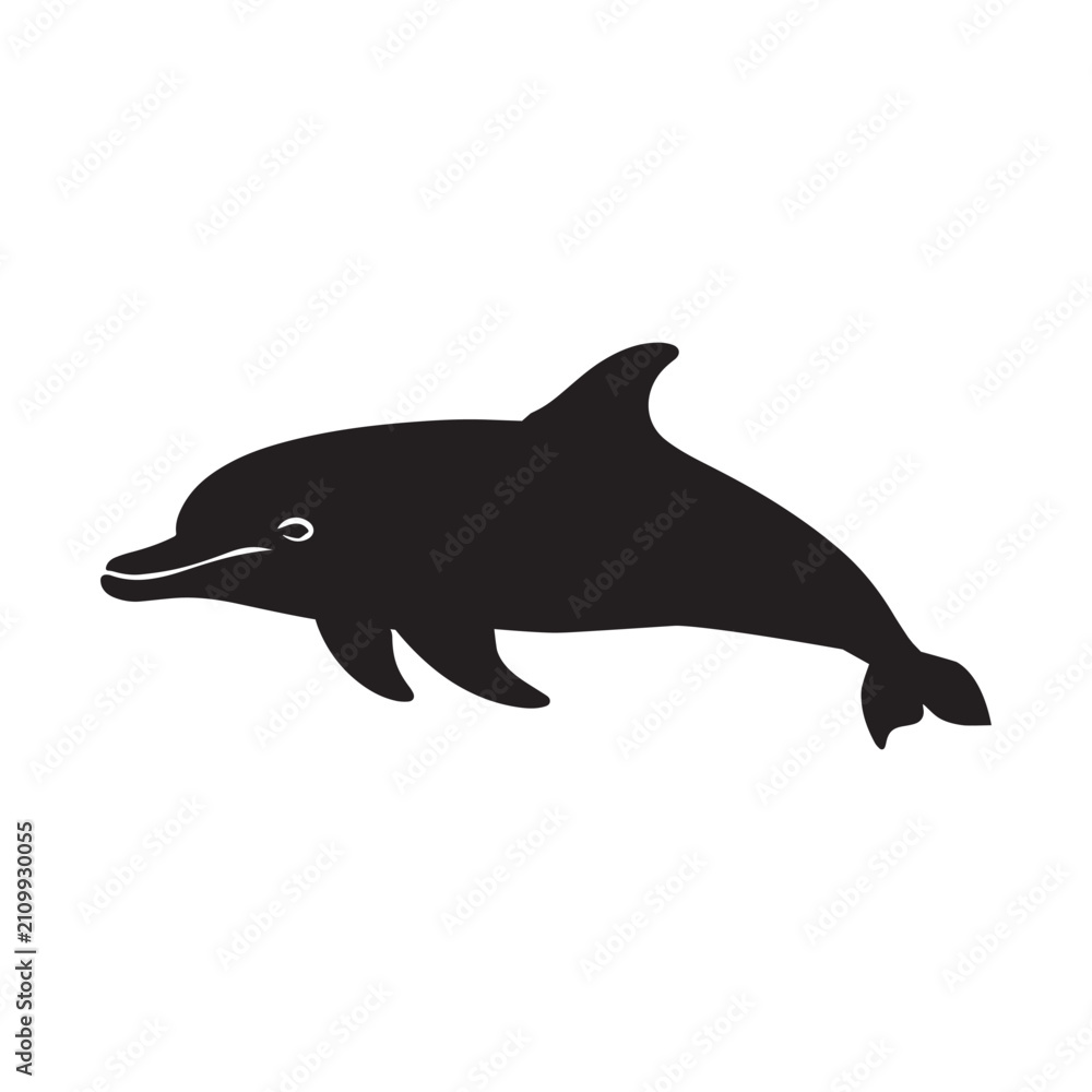 Obraz premium Dolphin Jump Silhouette Icon