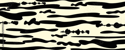 Konstfotografi Abstract psychedelic black and white pattern with melting lines and forms