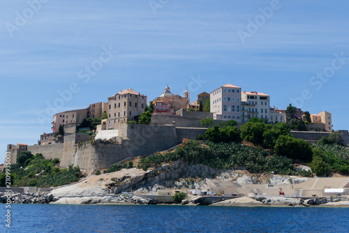 Calvi fortifiée en bord de Méditerranée en Haute-Corse - France.