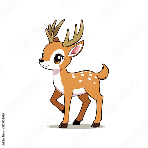 Cute Sika Deer Clipart 03