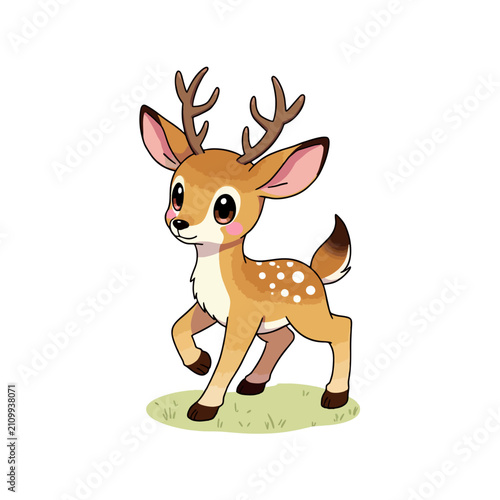 Cute Sika Deer Clipart 02