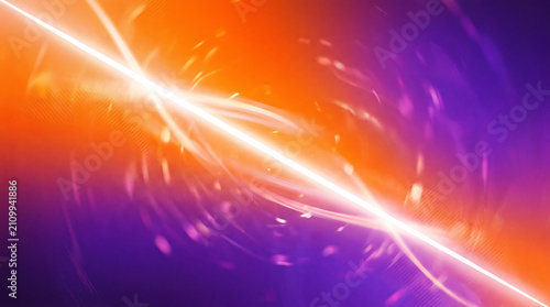vibrant orange and deep purple gradient background, grainy noise texture overlay, bright diagonal light beam, smooth dynamic transition, energetic creative atmosphere, abstract minimal, high resolutio