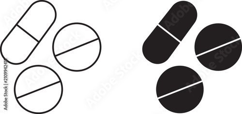 Фотография Medicine Pills Icons Painkiller pills icon