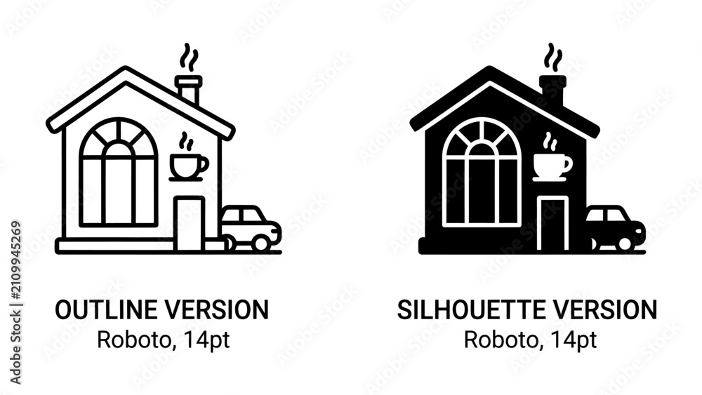 Fototapeta premium House and car icon