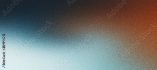 Cuadro en lienzo Grainy noisy texture brown orange blue poster background, dark moody teal turquo