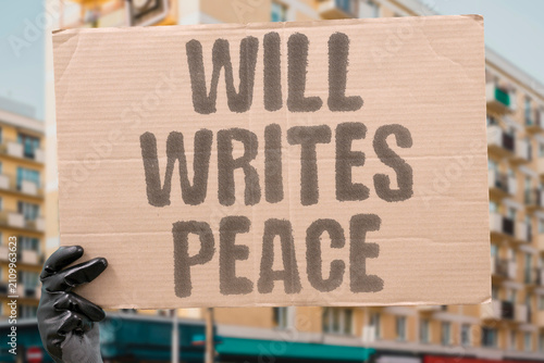 Bild auf Leinwand "Will Writes Peace" Settling your wishes reduces stress