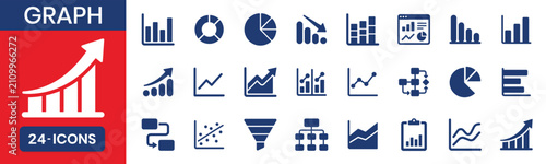 Graph chart analytics pictogram style fill icon Vector illustration