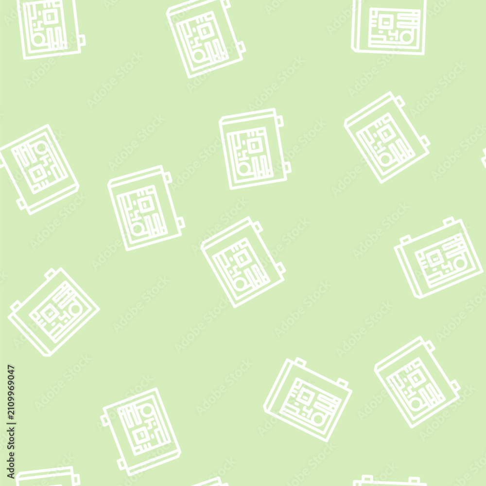 Fototapeta premium computer system line seamless pattern computer system thin line illustration