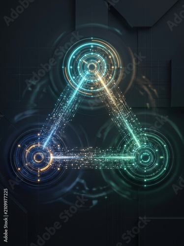 Abstract digital design representing ai workflow and automation concepts
