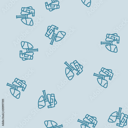 Fotografía asthma man disease line seamless pattern asthma man disease thin line illustrati