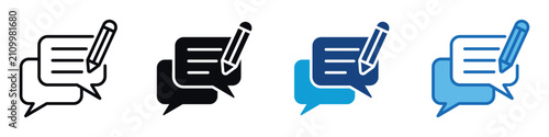 Foto Feedback Icon Set Multiple Style Of