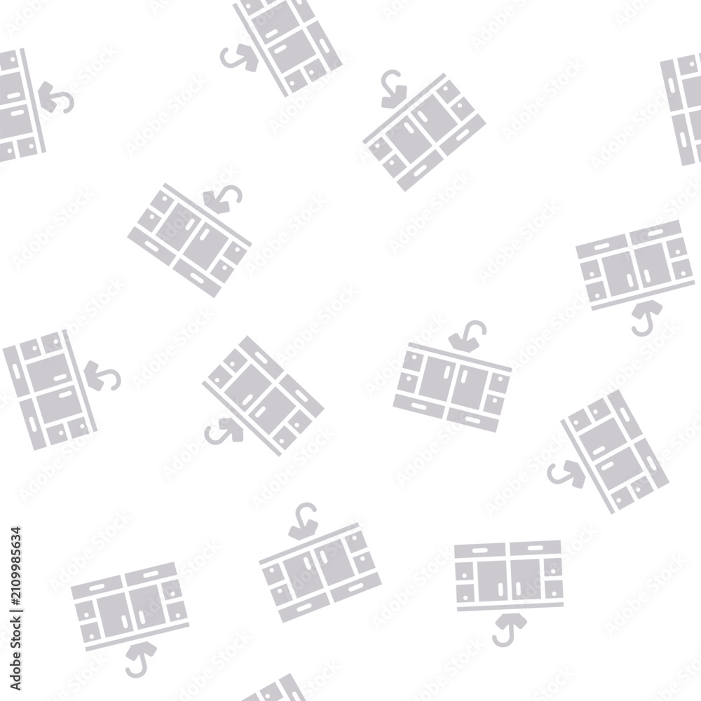 Fototapeta premium kitchen and bath cabinets glyph vector seamless pattern. kitchen and bath cabinets signthin illustration