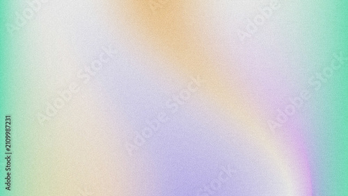 Soft grainy noisy gradient background blending mint green, warm beige, and lavender purple. Fine granular texture, seamless muted color transition.
