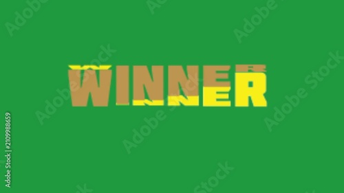 Winner Text Animation Green Screen | Champion Typography Motion Graphics 4K
