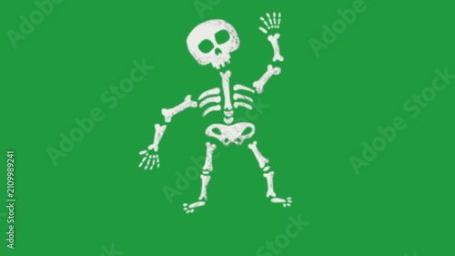 Animated Skull Overlay | Chroma Key Green Screen