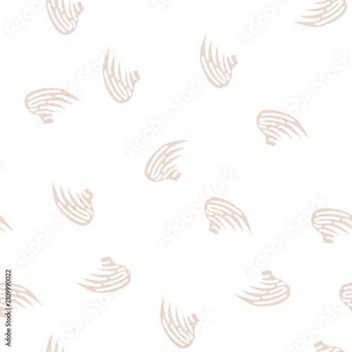 Картината върху платно wing with feather glyph vector seamless pattern