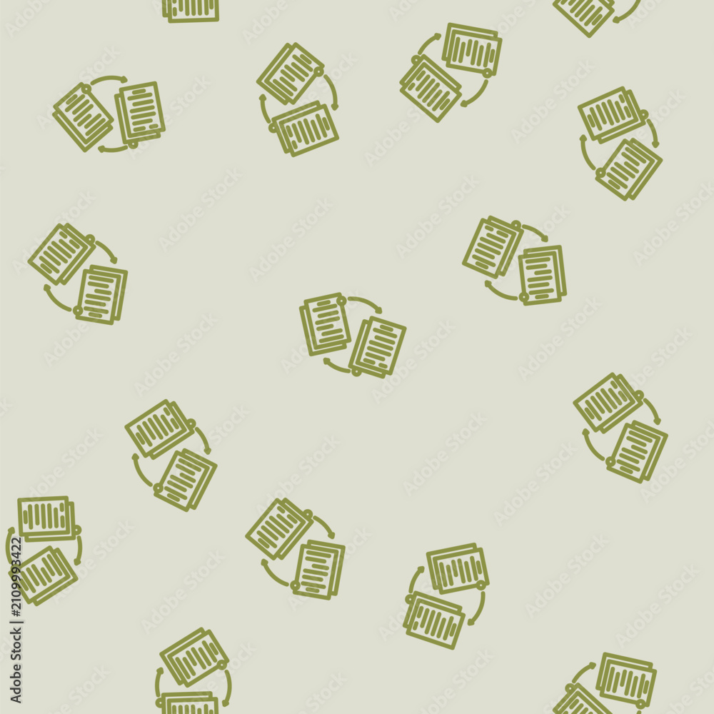 Fototapeta premium document sharing hybrid work line seamless pattern document sharing hybrid work thin line illustration