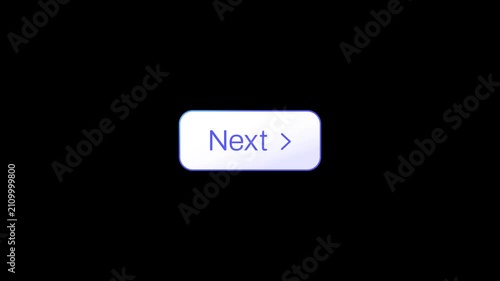 Next button icon animation 4K video. Modern rounded UI element with arrow symbol for user interface design, app navigation, and interactive website action on a dark background