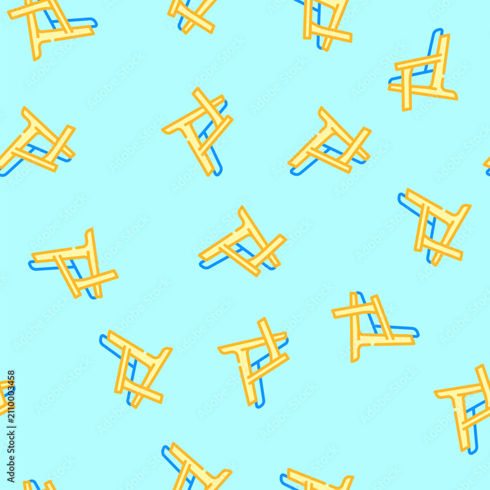 Obraz premium adirondack chair outdoor furniture vector seamless pattern adirondack chair outdoor furniture sign illustration