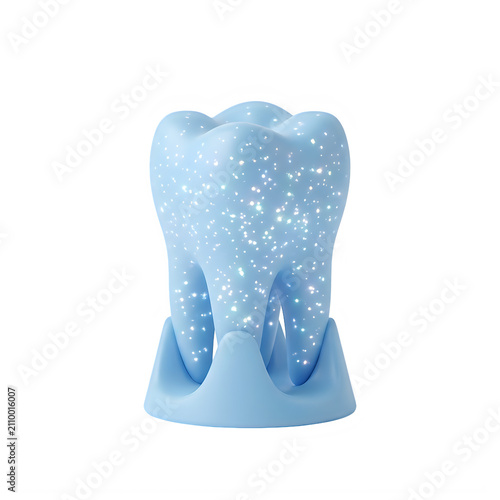 Glittering Blue Tooth Model