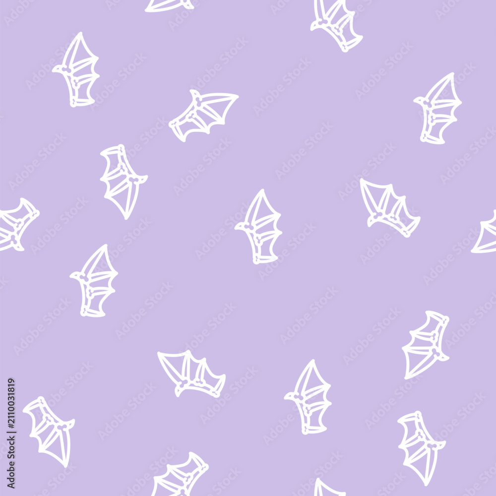 Fototapeta premium bones of wing line seamless pattern bones of wing thin line illustration