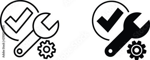 Obraz na płótnie Corrective action icon featuring line vector symbol for quality management, business strategy, compliance, process improvement, and risk control
