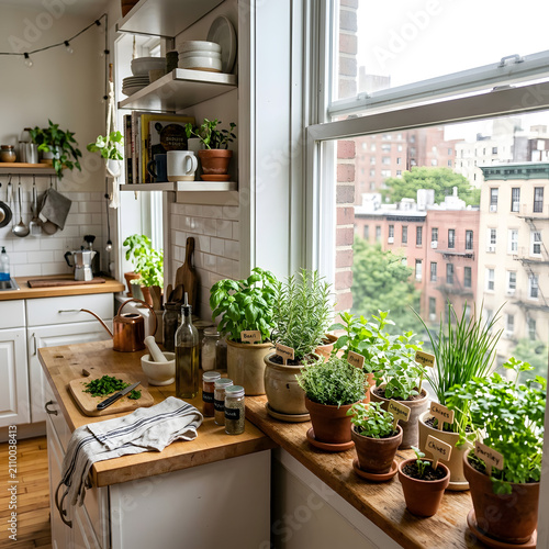 Garden with herbs