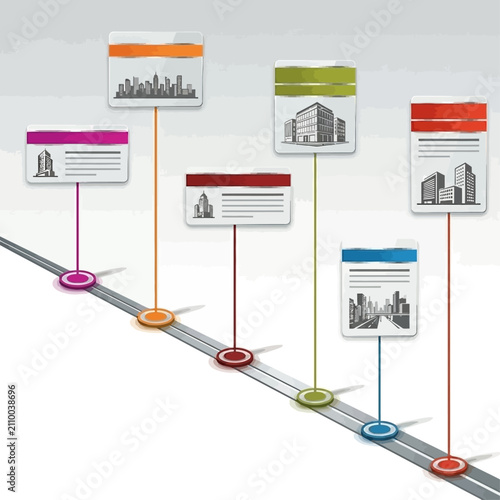 Colorful Business Timeline Roadmap Infographic Design