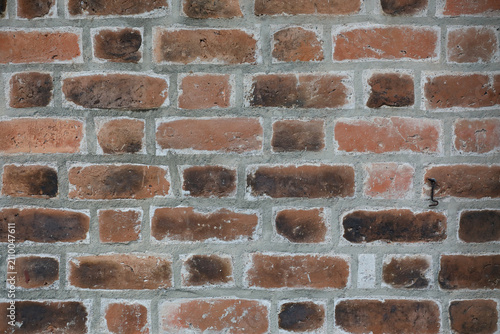 Old red brick wall texture