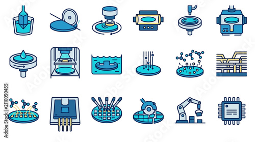 Tableau sur toile Dynamic Illustrated Guide to Advanced Semiconductor and Microchip Manufacturing
