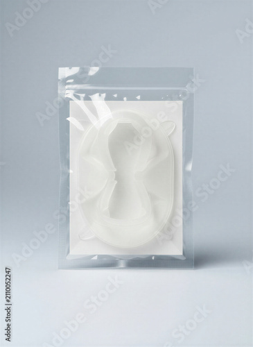 Dental Cheek Retractor in Transparent Sterile Pouch with Copy Space