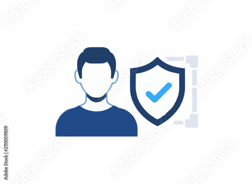 AI Agent Authentication and Identity Verification Vector Icon for Secure Digital Systems