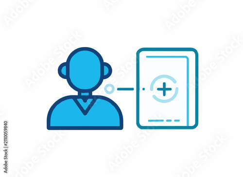 AI Agent Access Granted Authorization Vector Icon for Secure Enterprise Technology