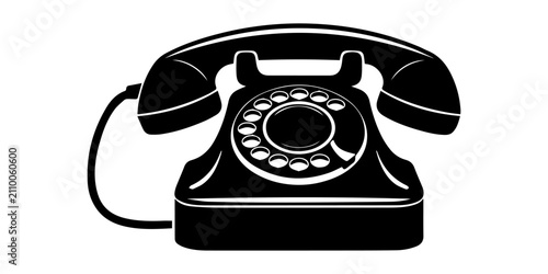 фотографія Collection of vintage rotary dial telephones classic communication devices in ou