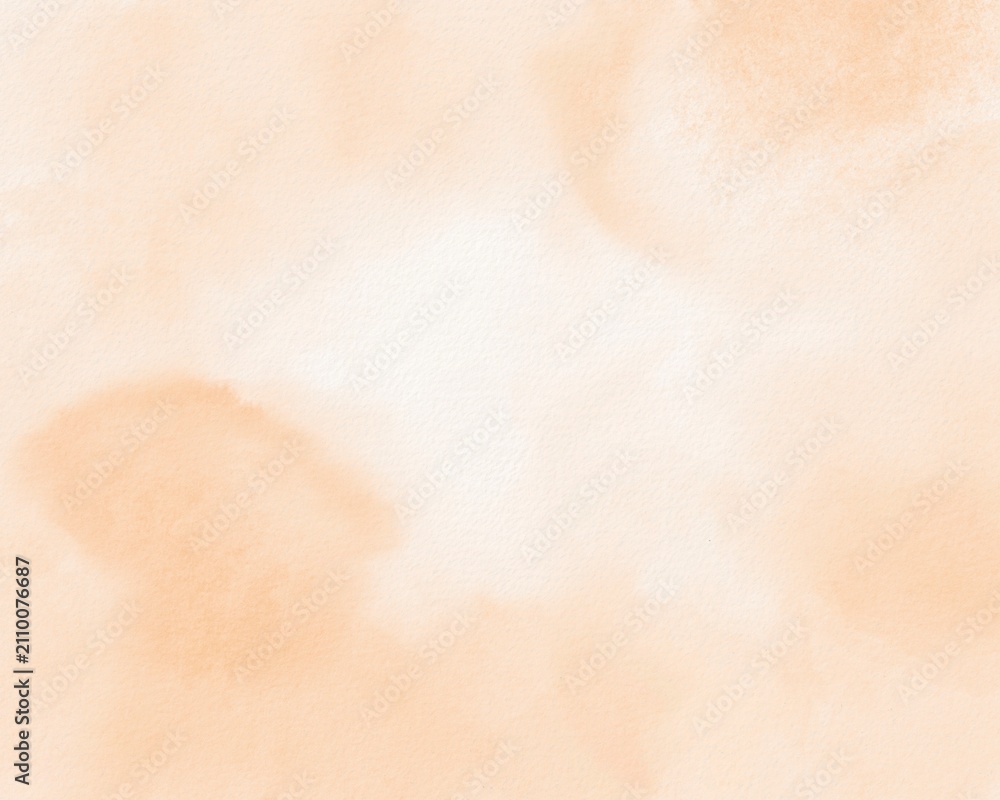 Fototapeta premium Nude gradient abstract watercolor texture background in soft beige and blush tones. Hand painted artistic backdrop with subtle pastel wash, elegant design for invitations, branding, prints and decor.