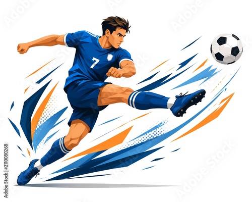 football player kicking ball