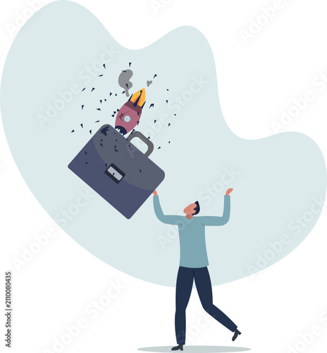 Cuadro en lienzo Fail start up business, new business risk or unexpected entrepreneur bankruptcy concept