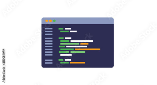 Fotografija Software code editor window with syntax highlighting for development