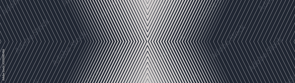 Fototapeta premium Dynamic geometric stripe pattern with an inward movement effect vector