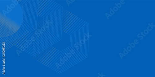 Abstract Hexagon Blue Tech Finance Fintech Background Abstract Pixel Pattern. Abstract Business Tech Simple Art Modern Abstract