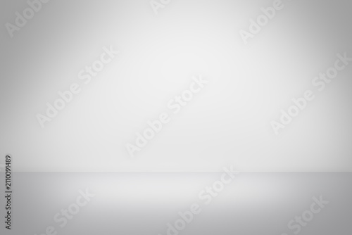 White studio background with seamless floor and wall ideal for product mockup and minimal design