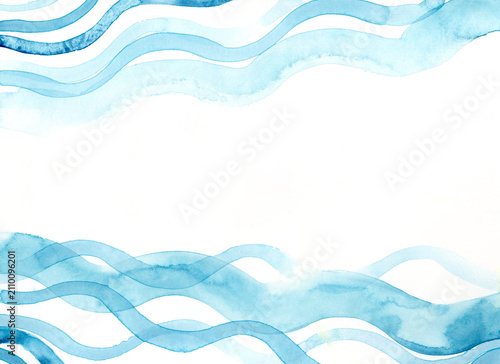 Aquarell Wellen, mit Textfreiraum