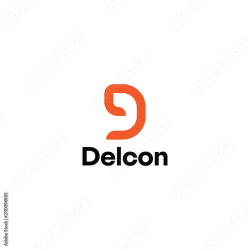 D letter modern tech logo design