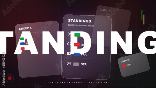 Digital sports tournament standings display board