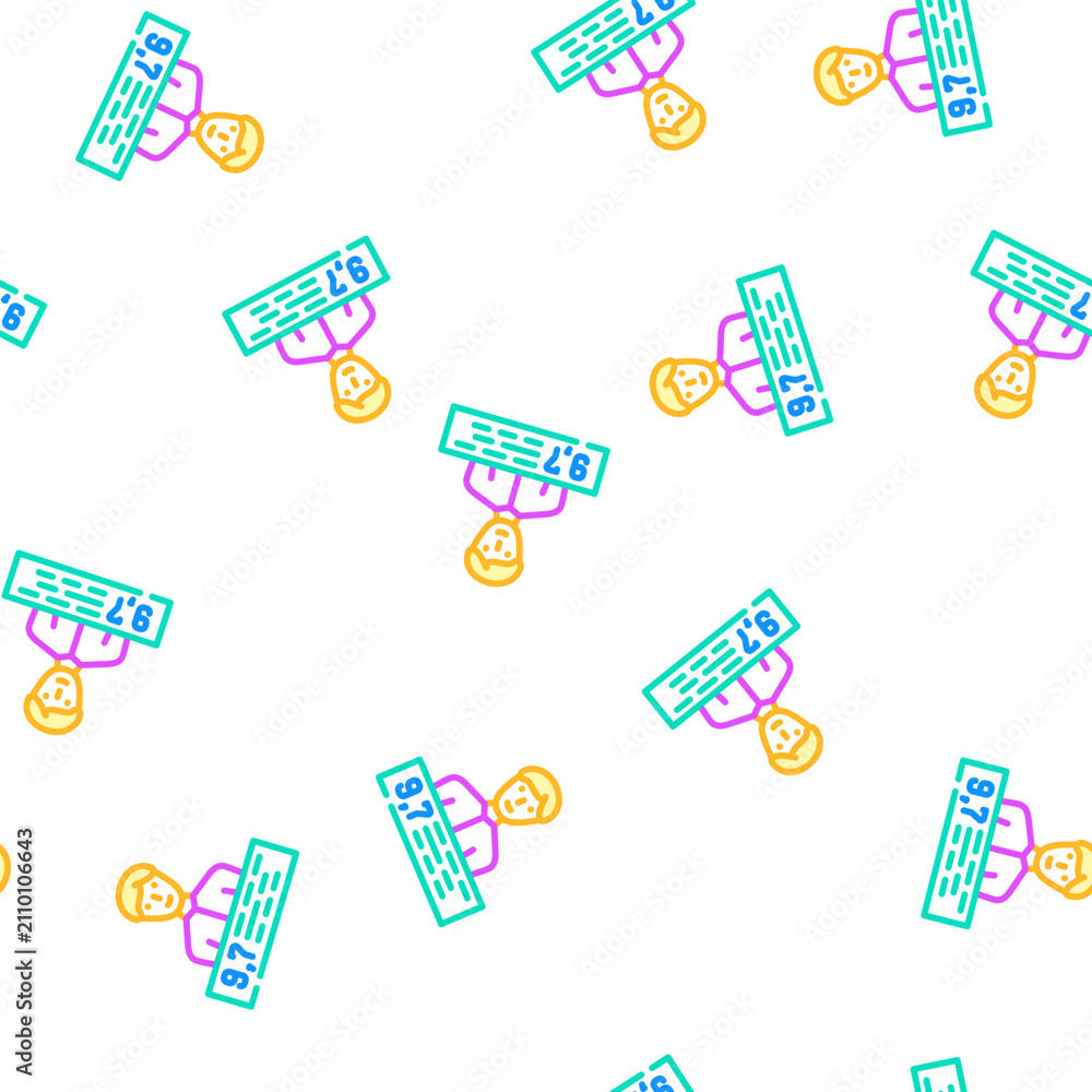 Fototapeta premium personal rating vector seamless pattern personal rating sign illustration