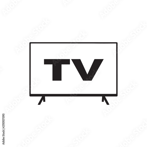 Television icon for media and home entertainment