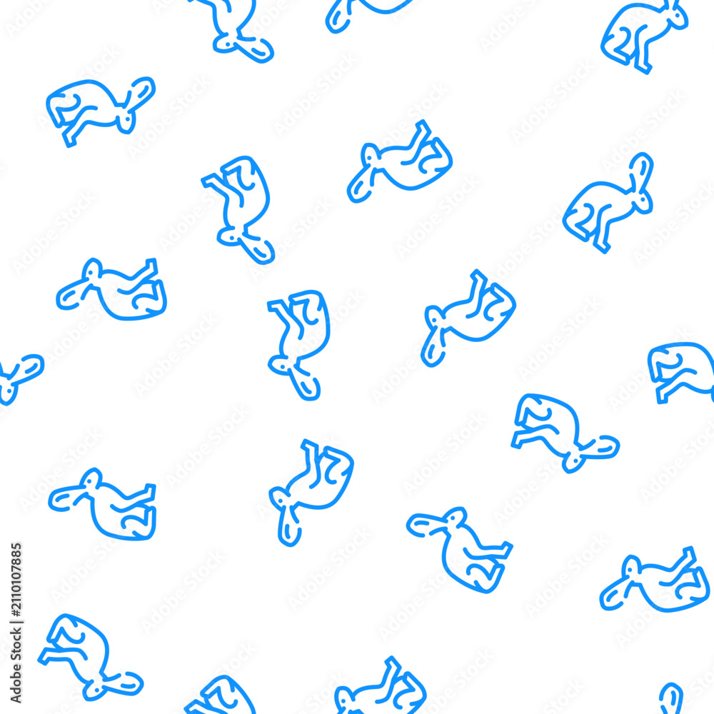 Obraz premium hare animal vector seamless pattern hare animal sign illustration