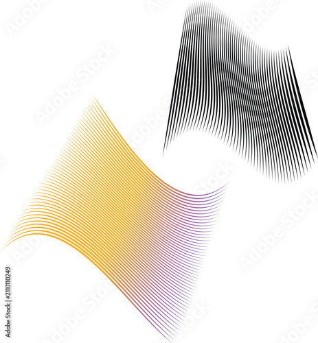 Abstract wavy line patterns