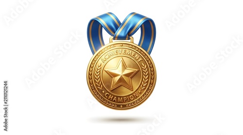 gold medal isolated on white