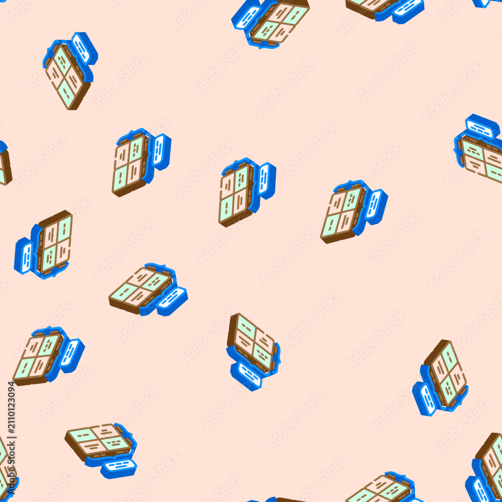 Fototapeta premium confusion matrix machine learning isometric seamless pattern. confusion matrix machine learning sign illustration